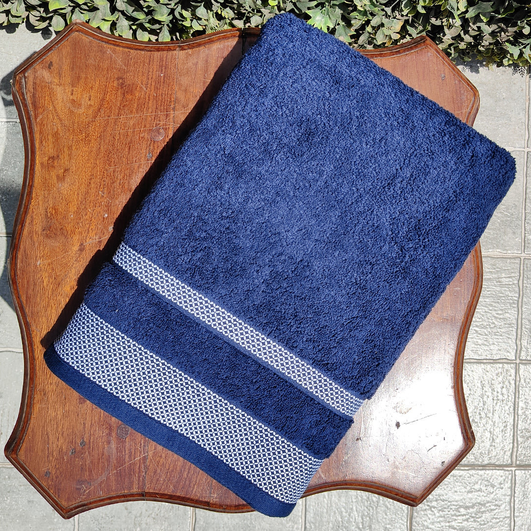 Navy Blue Bath Towels - 675 GSM