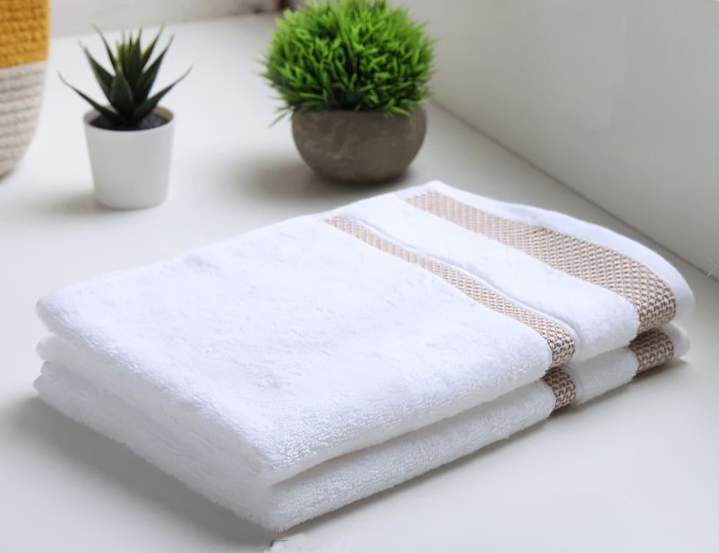 White Bath Towels - 675 GSM