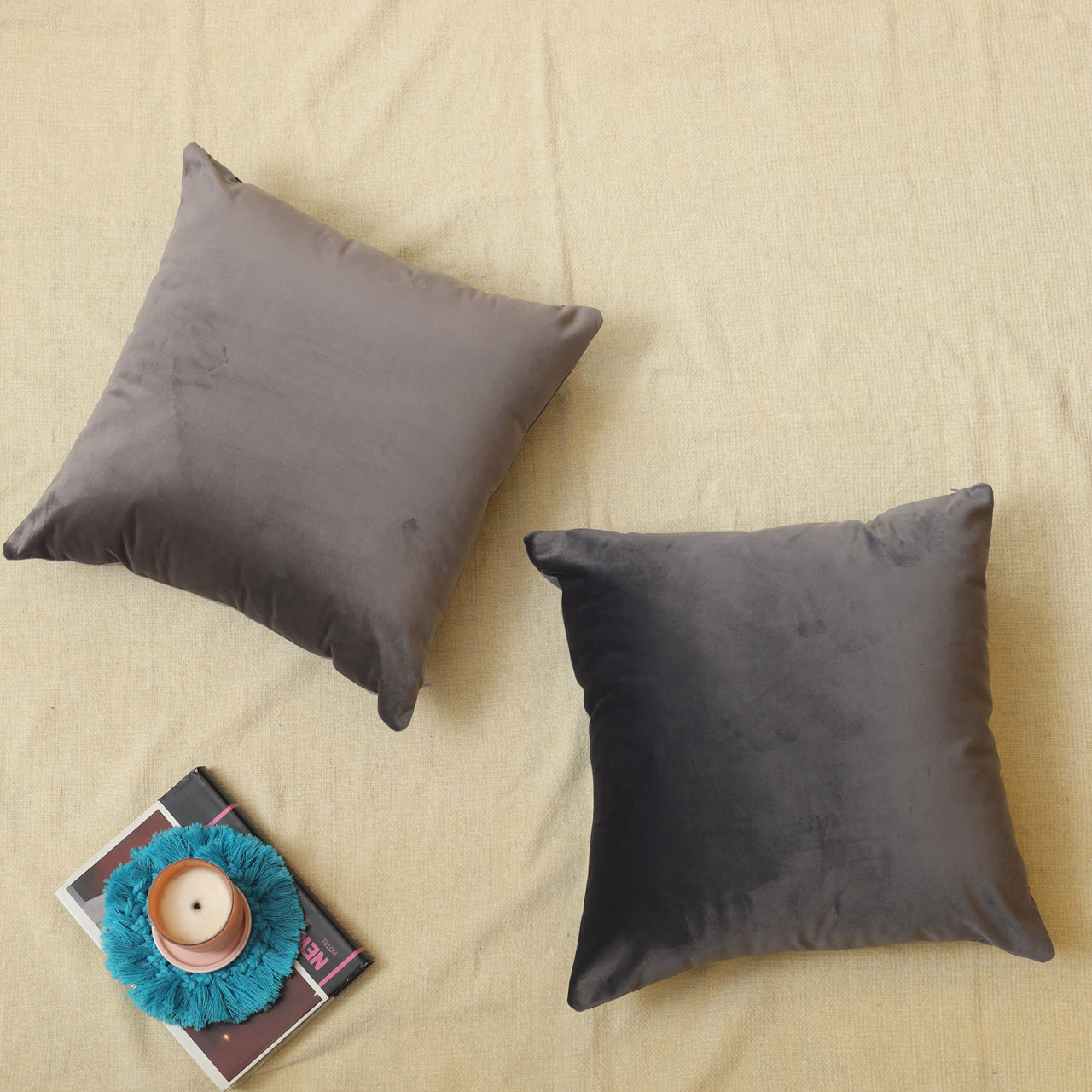 Velvet Cushion Covers - Pack of 2