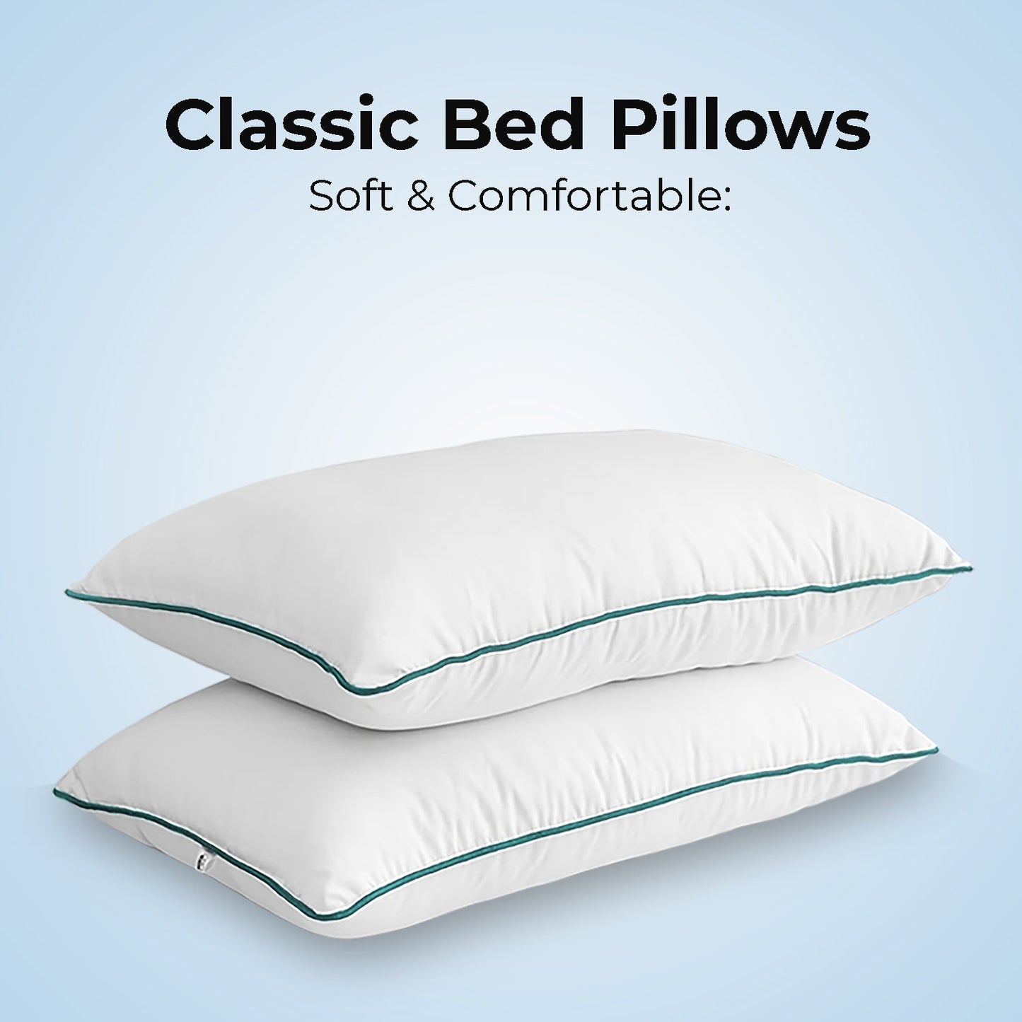 Classic Bed Pillows (Soft & Sturdy) - Seevo.in