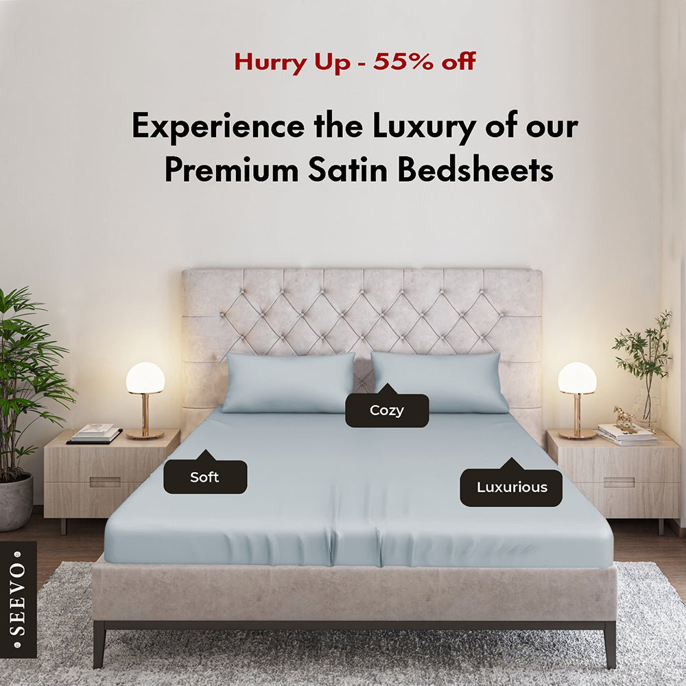 Satin Bedsheet Set - Seevo.in