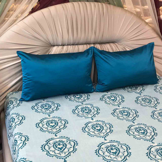 Blue Linen  Bedspread