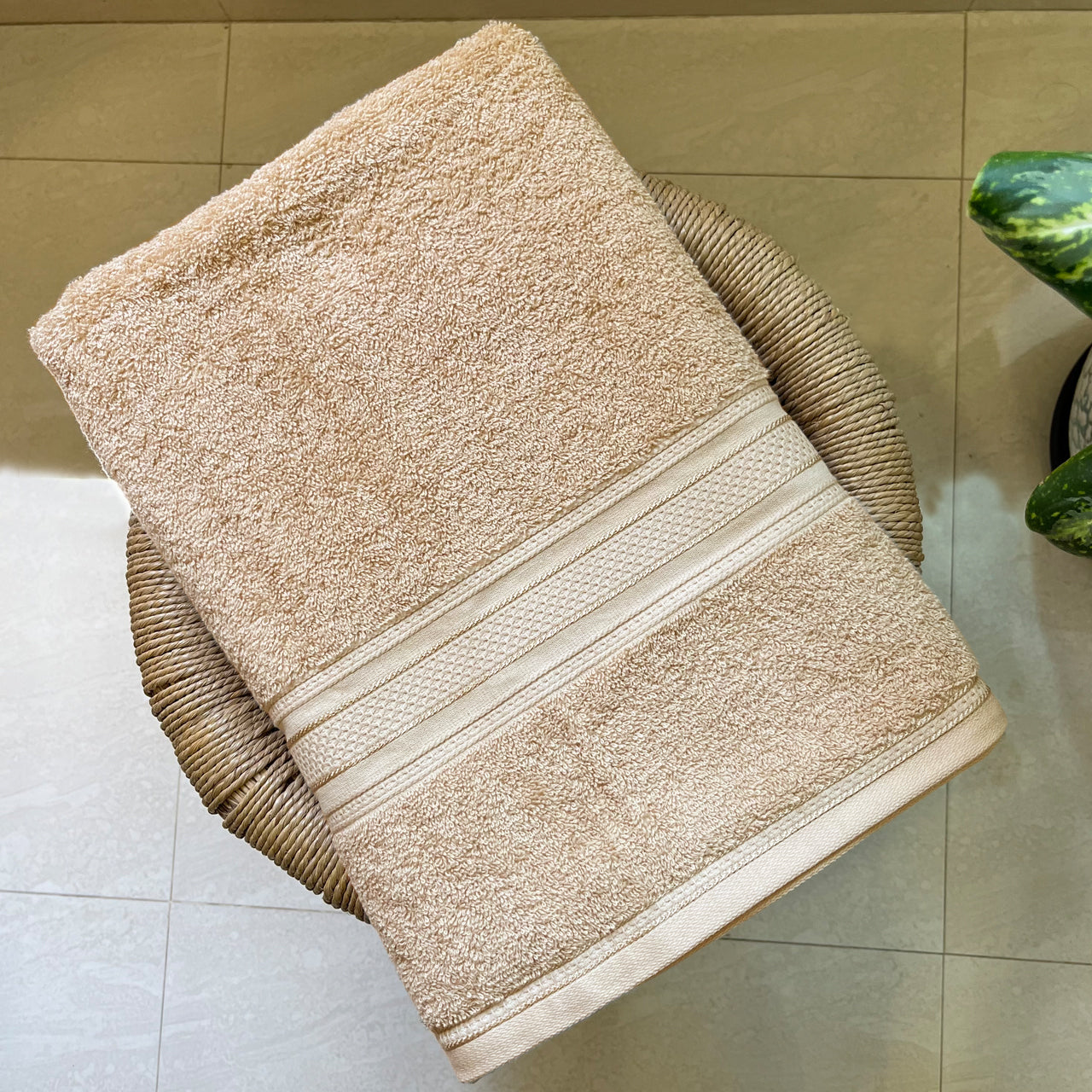 Beige Classic Bath Towels - 400 GSM