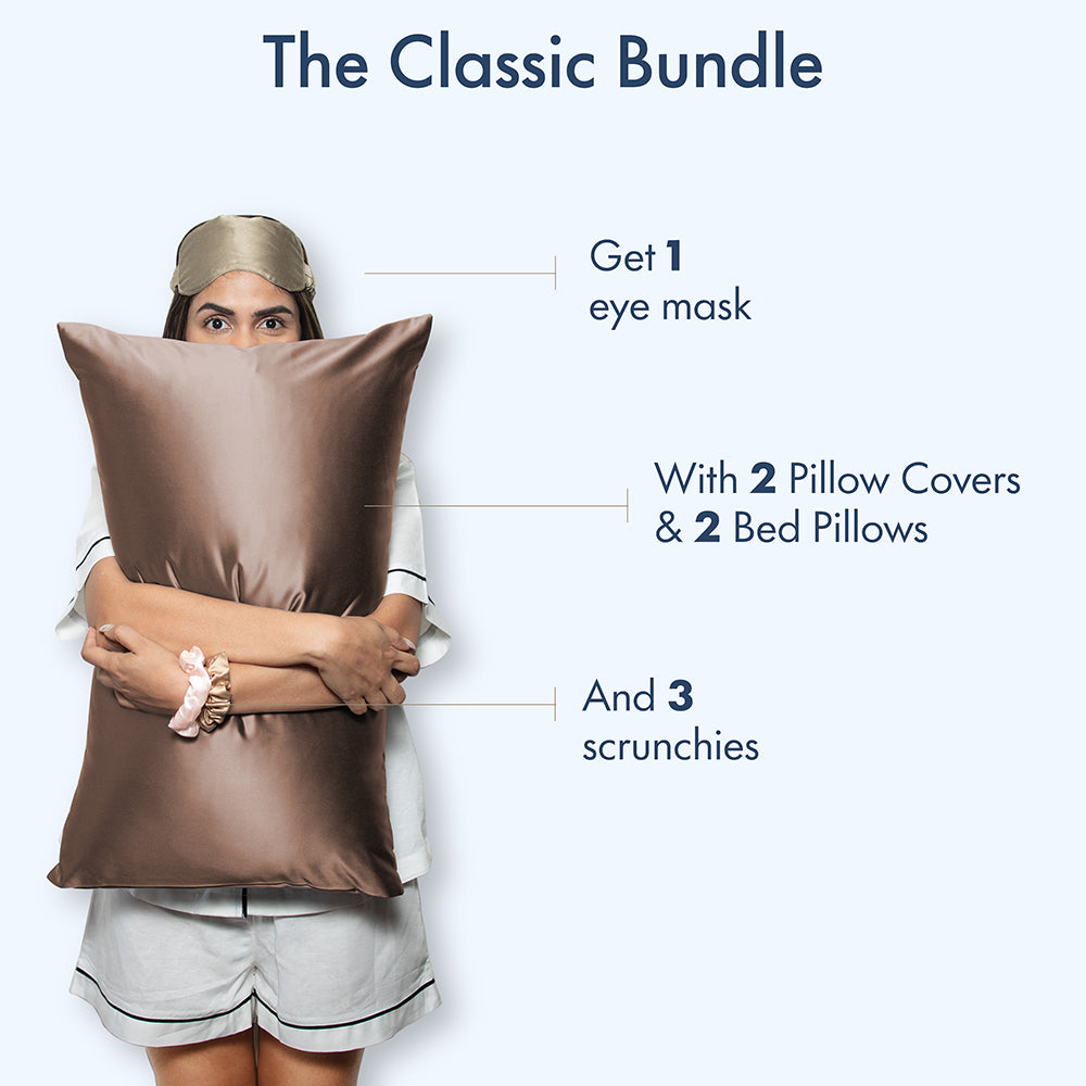 Satin Pillowcover + Sleep Pillows