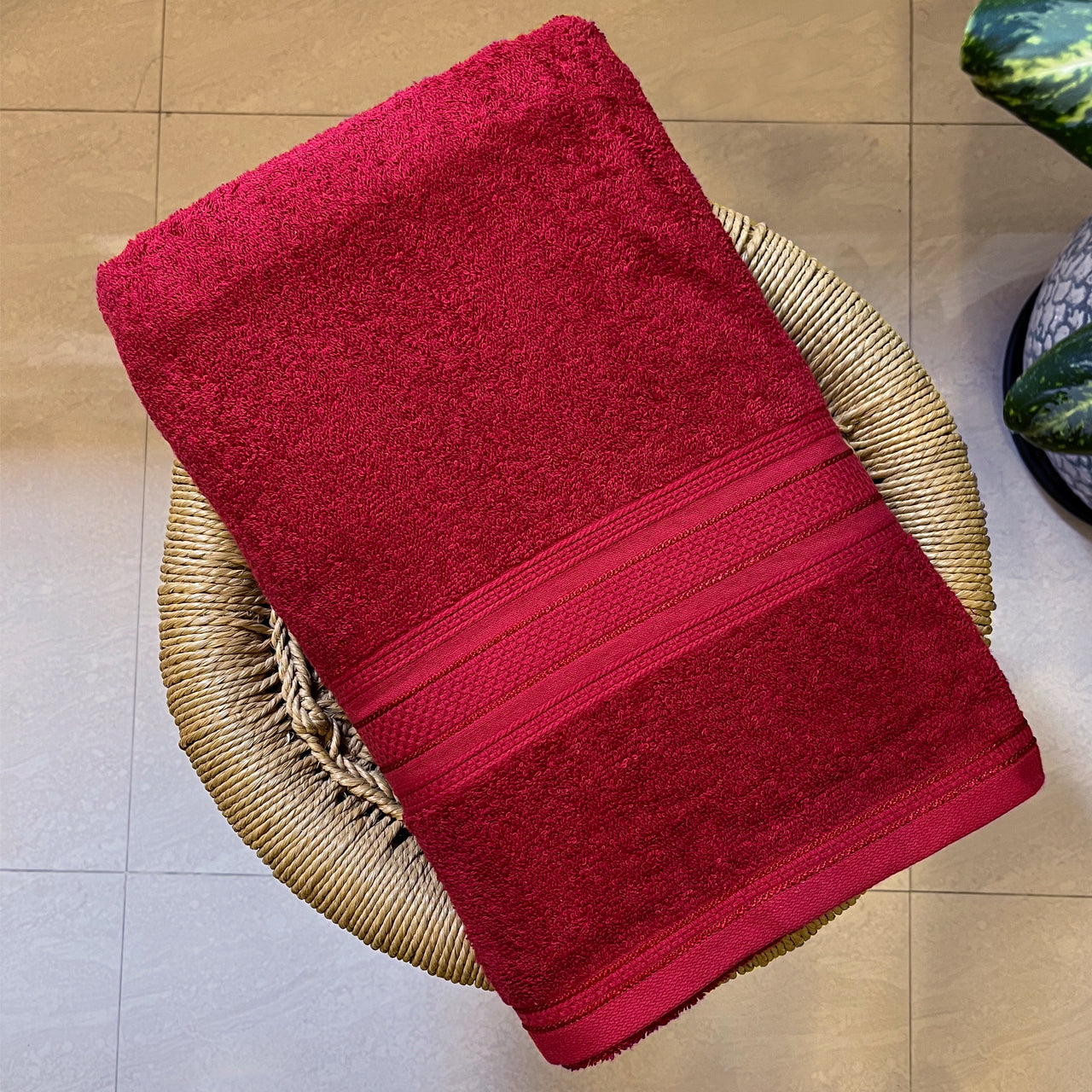 Red Classic Bath Towels - 400 GSM