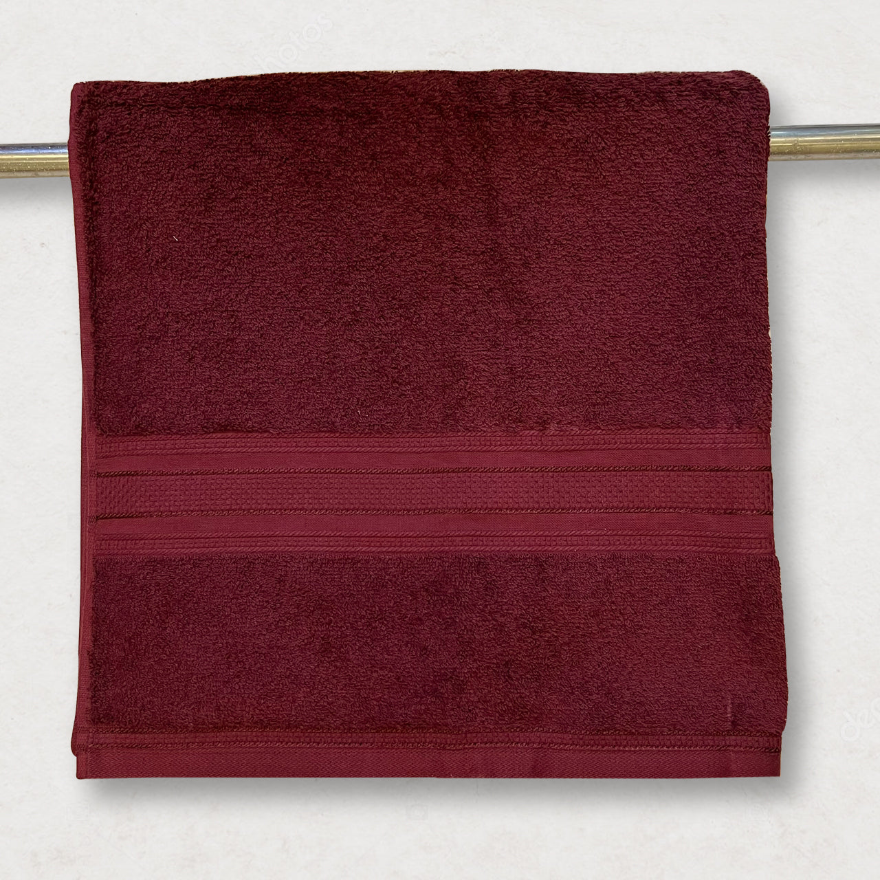 Load image into Gallery viewer, Maroon Classic Bath Towels - 400 GSM
