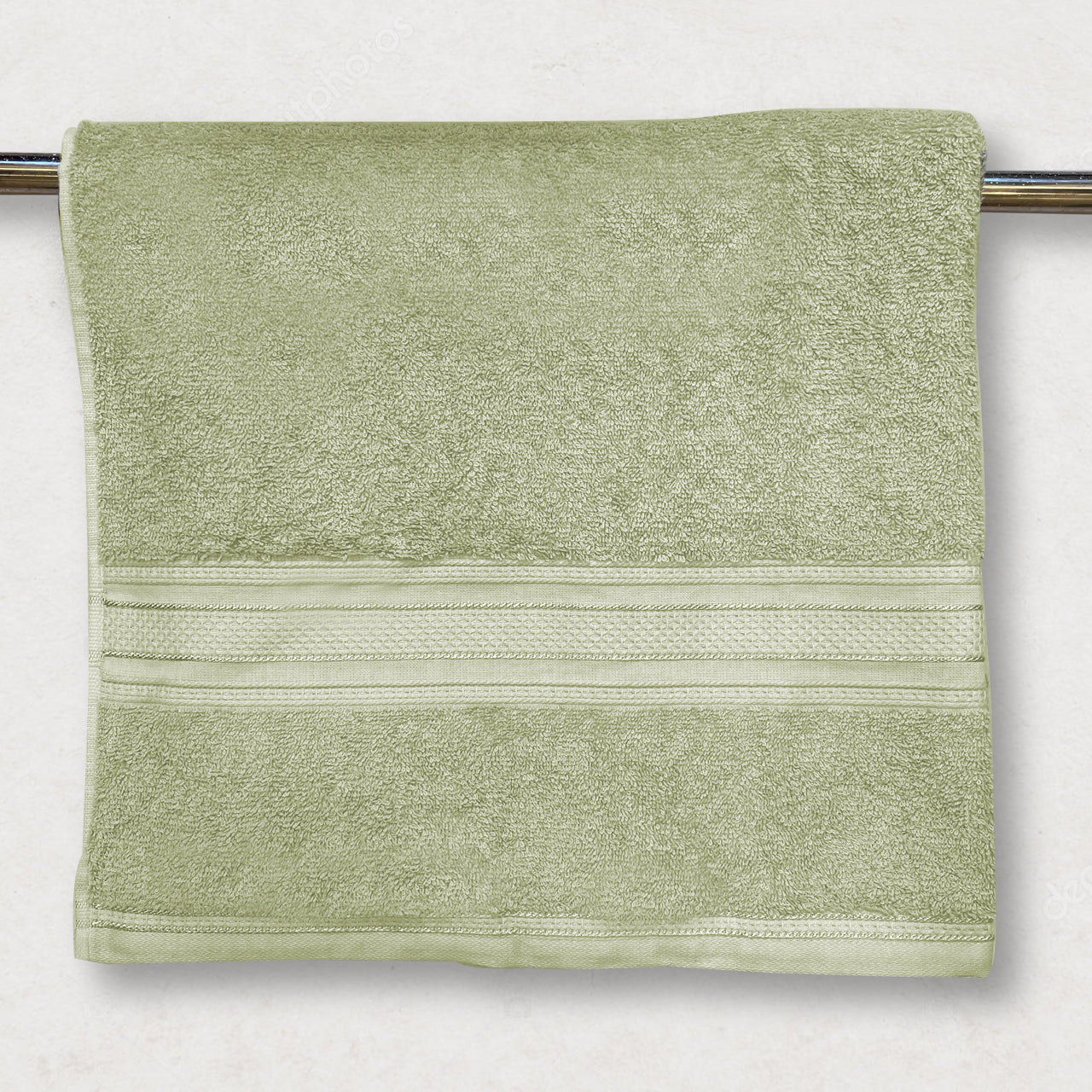 Light Green Classic Bath Towels - 400 GSM
