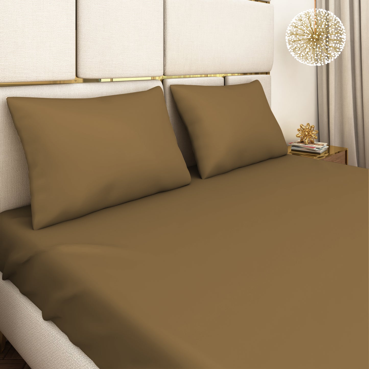 Olive Green Satin Bedsheet Set