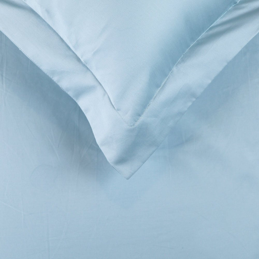 400 TC Cotton Bedsheet Set (Sky Blue) - Seevo.in