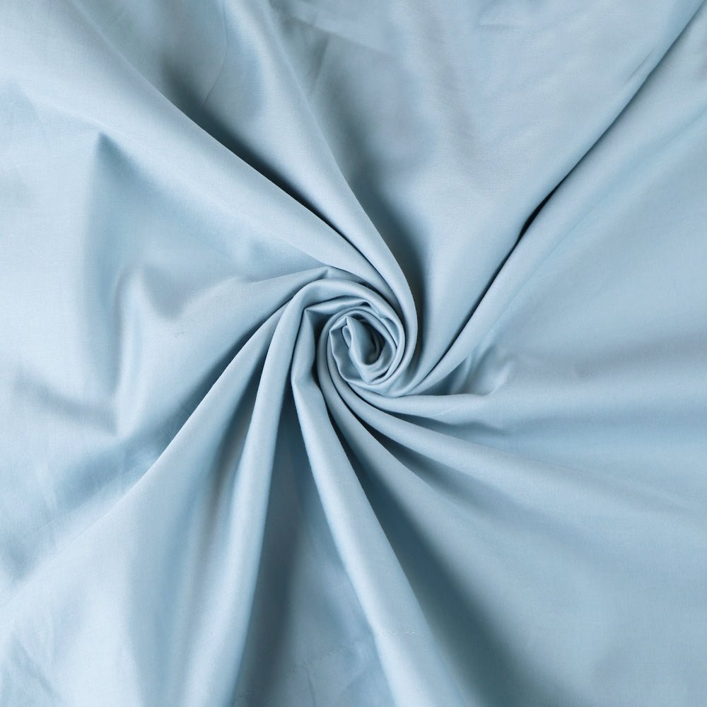 400 TC Cotton Bedsheet Set (Sky Blue) - Seevo.in