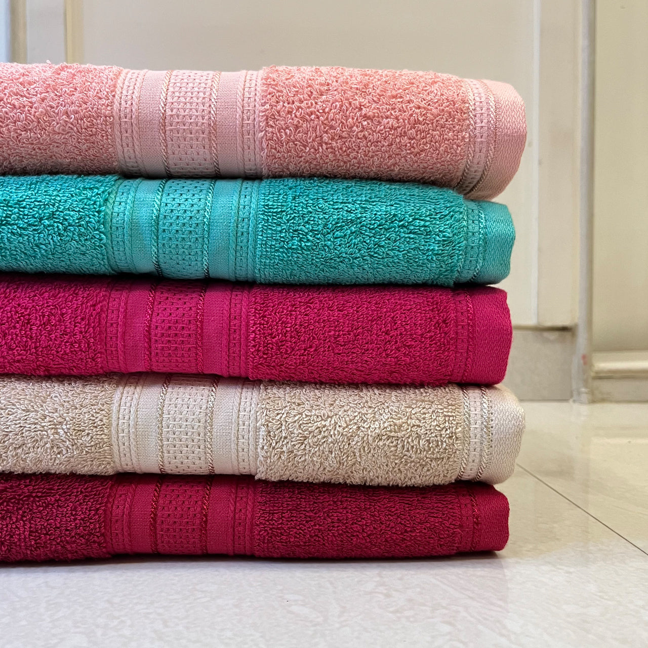 Beige Classic Bath Towels - 400 GSM