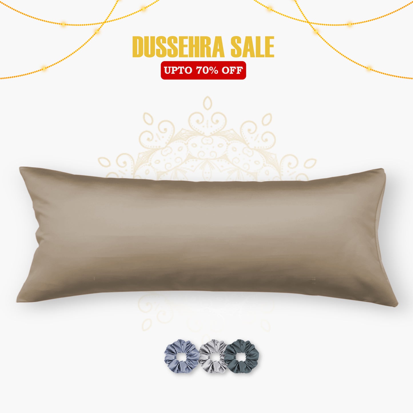 Satin Cuddle Pillow Cover  - Set of 1