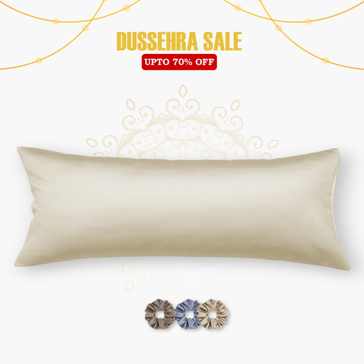 Satin Cuddle Pillow Cover  - Set of 1