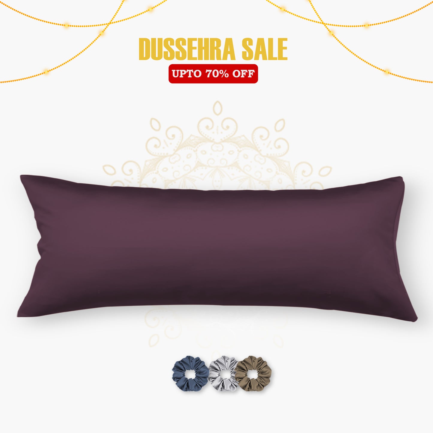 Satin Cuddle Pillow Cover  - Set of 1