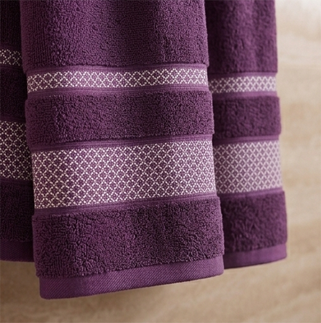 Zev Purple Bath Towel - 400 GSM