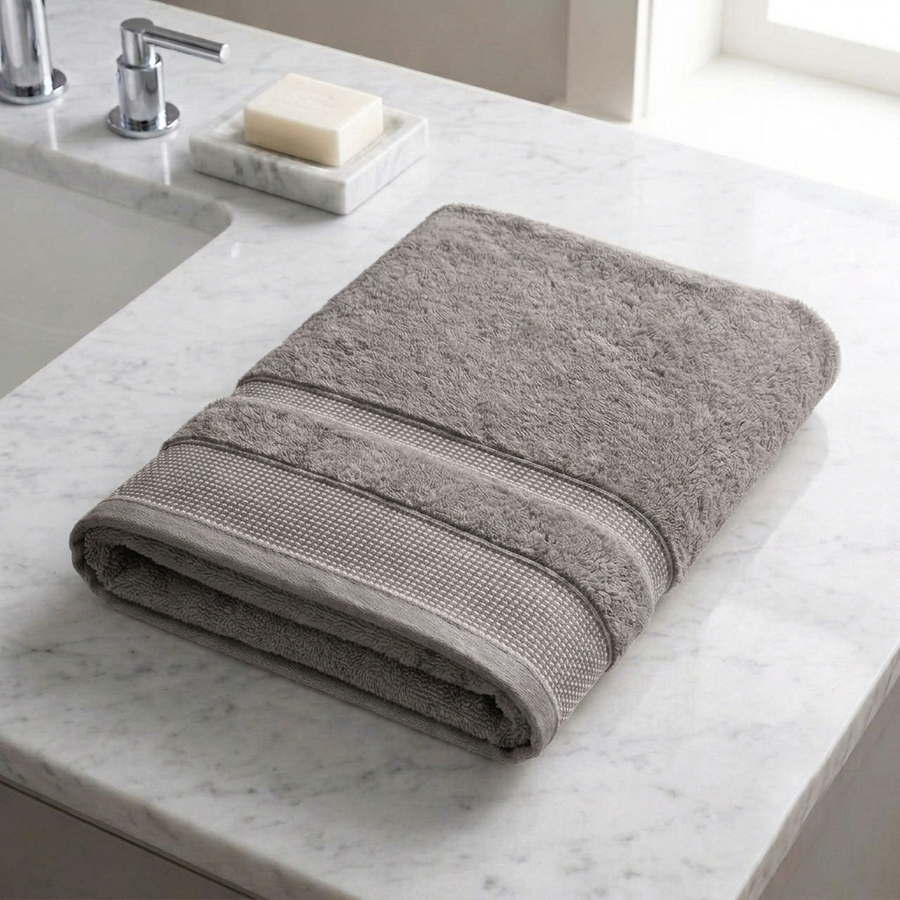 Zev Grey Bath Towel - 400 GSM