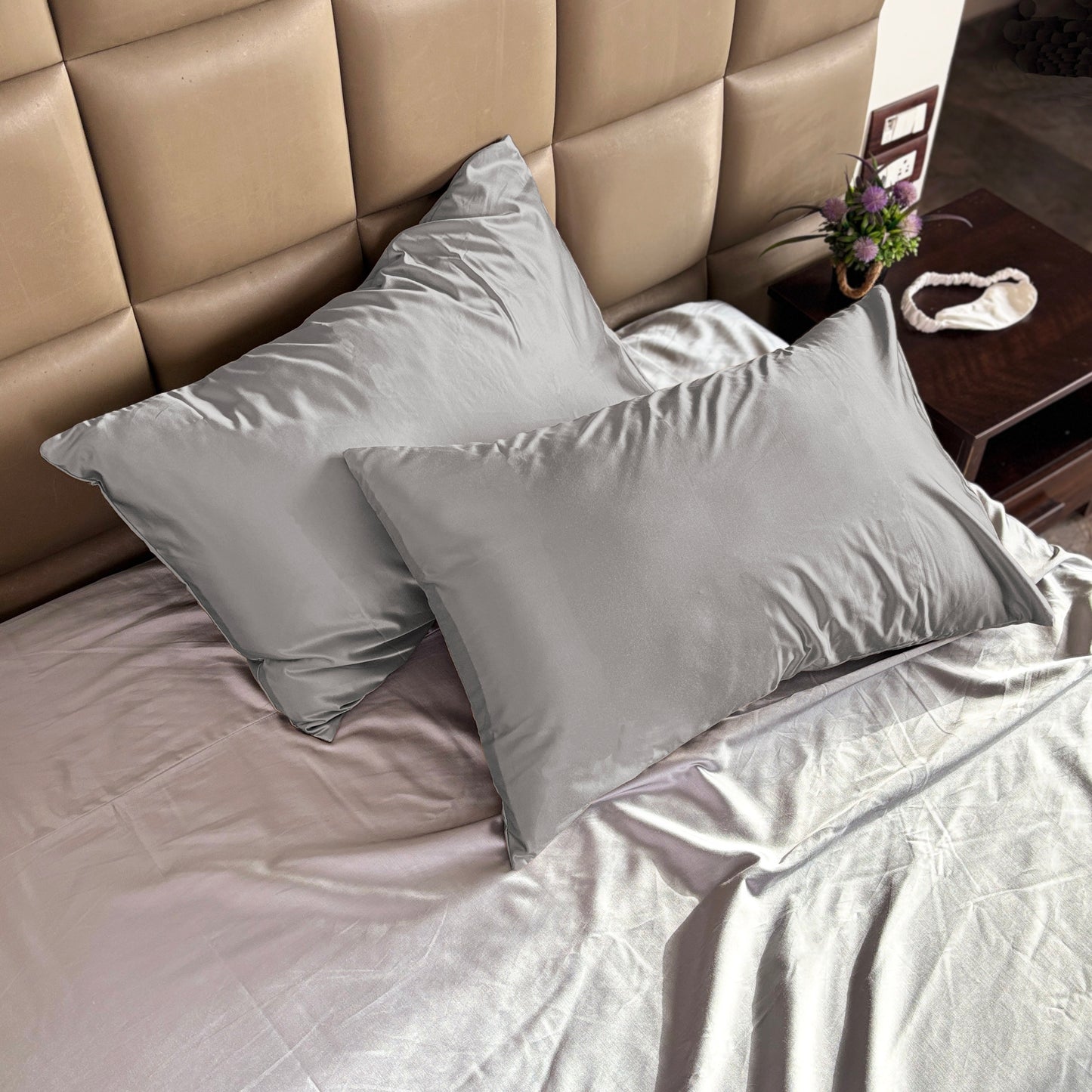 Satin Pillow Covers - Set of 2