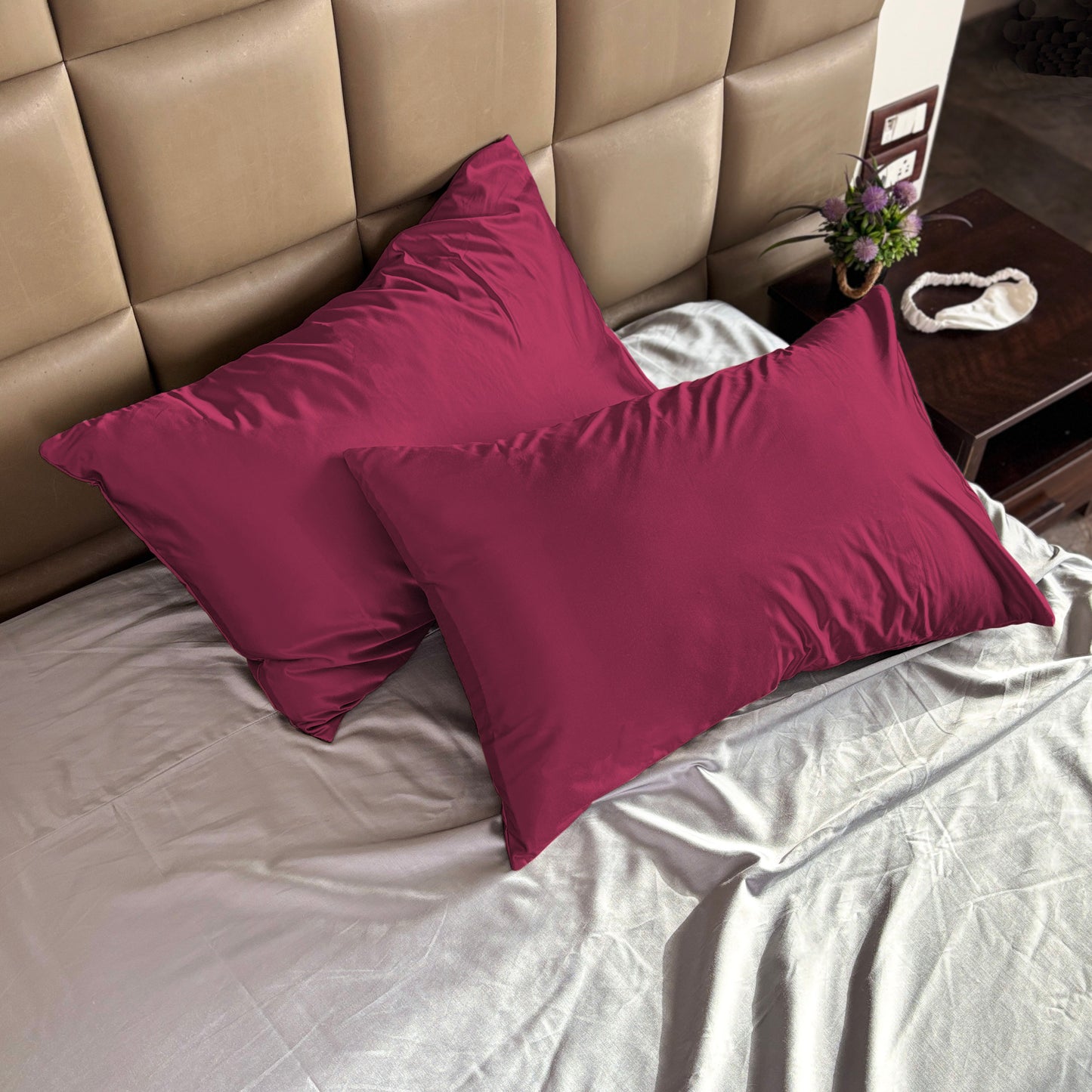 Satin Pillow Covers - Set of 2