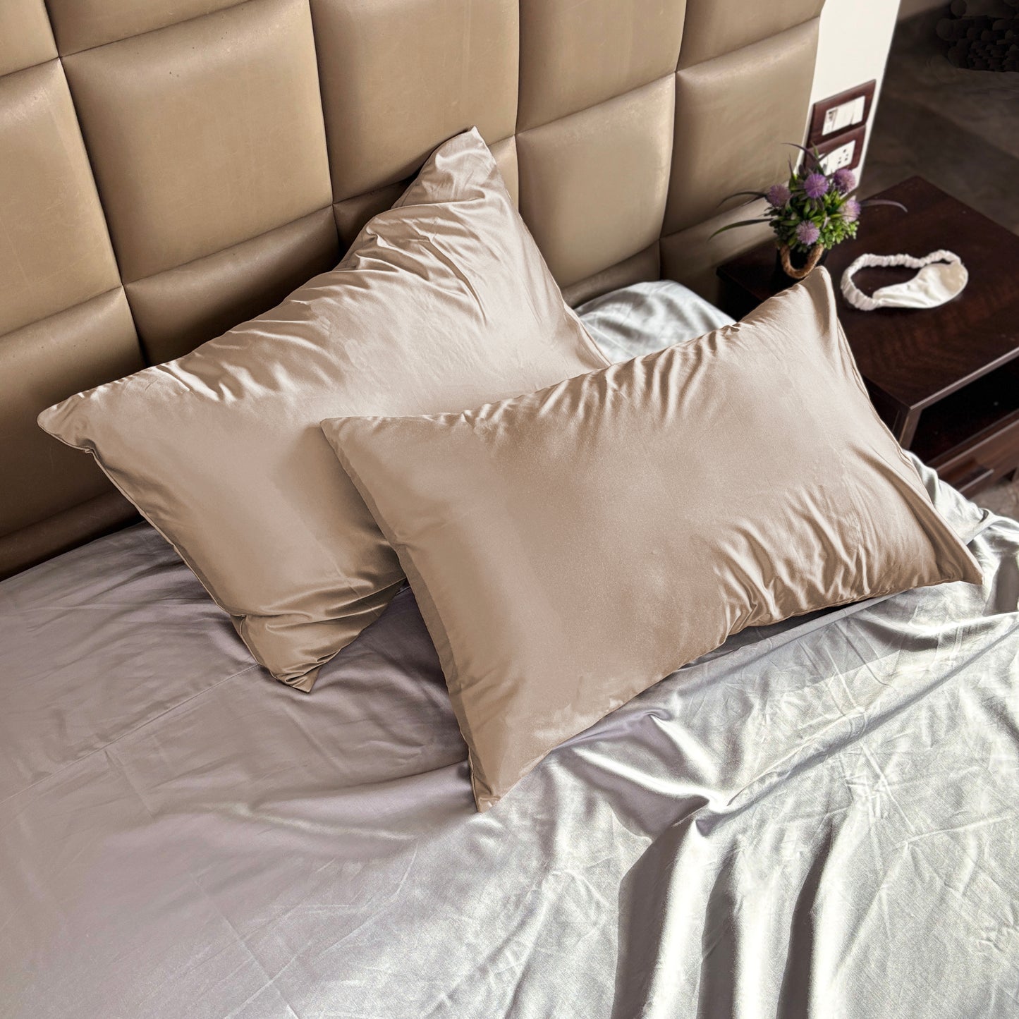 Satin Pillow Covers - Set of 2