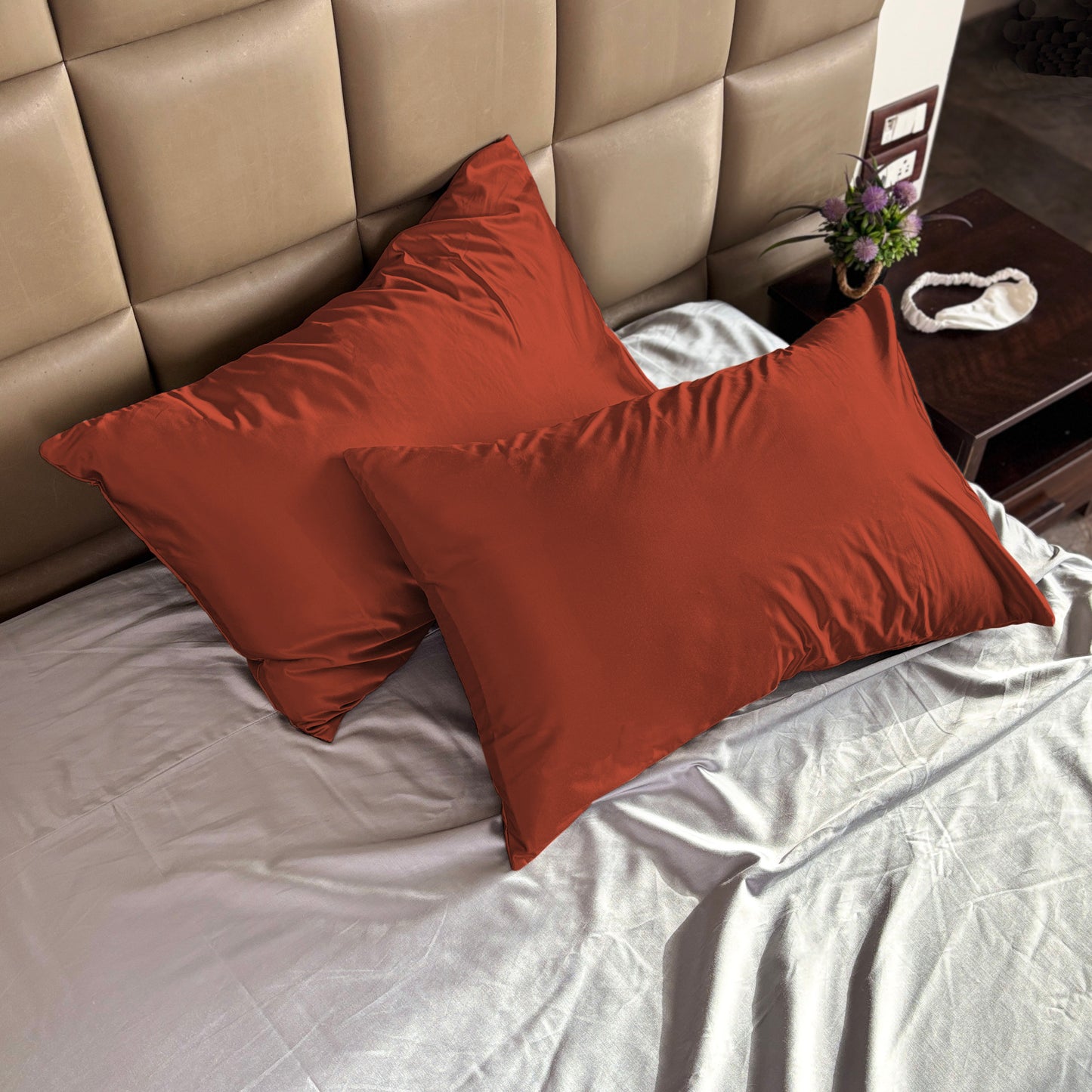 Satin Pillow Covers - Set of 2