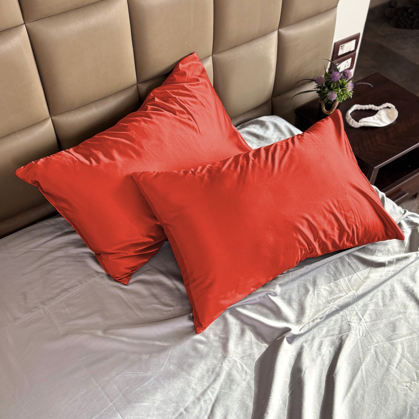Satin Pillow Covers - Set of 2