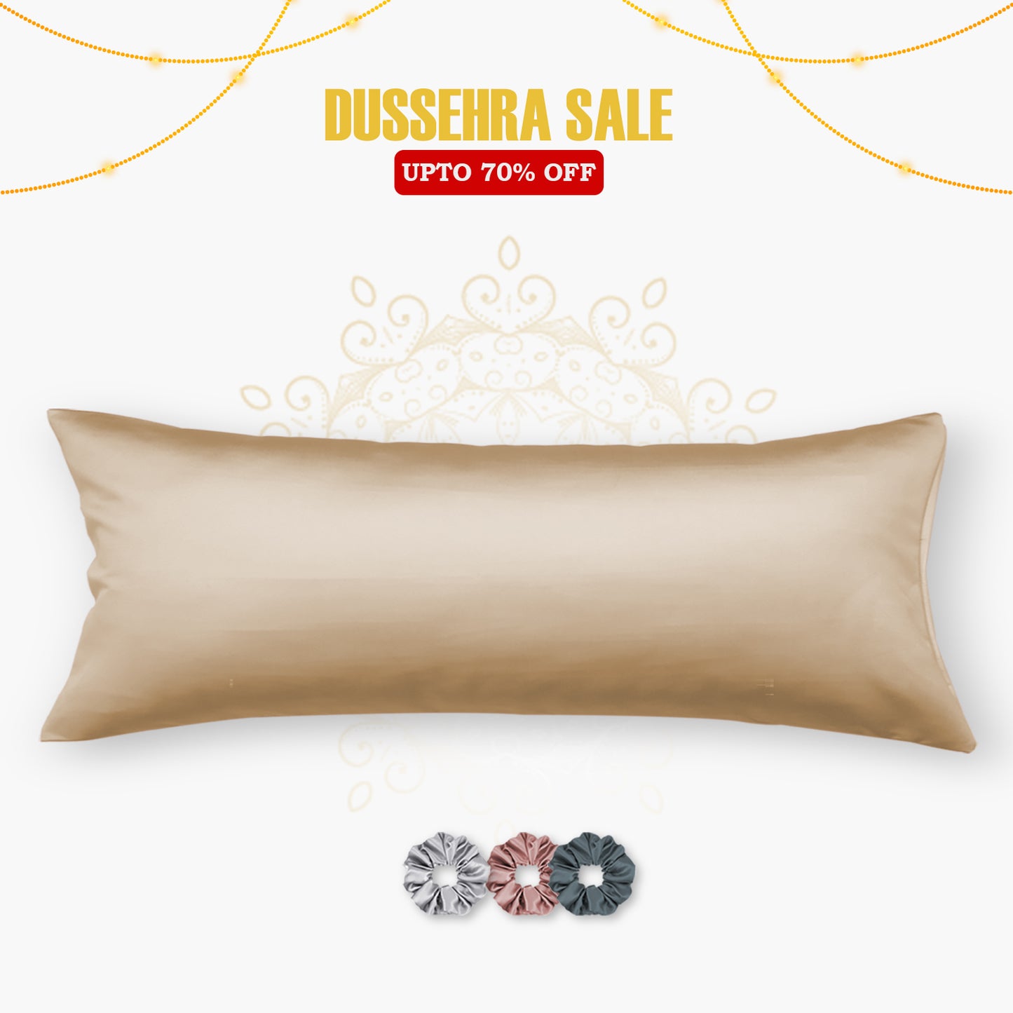 Satin Cuddle Pillow Cover  - Set of 1
