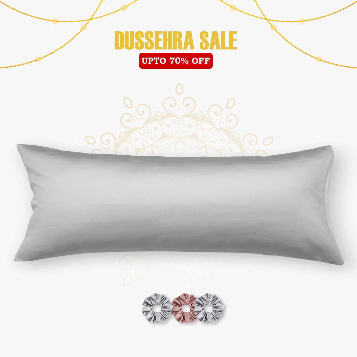 Satin Cuddle Pillow Cover  - Set of 1