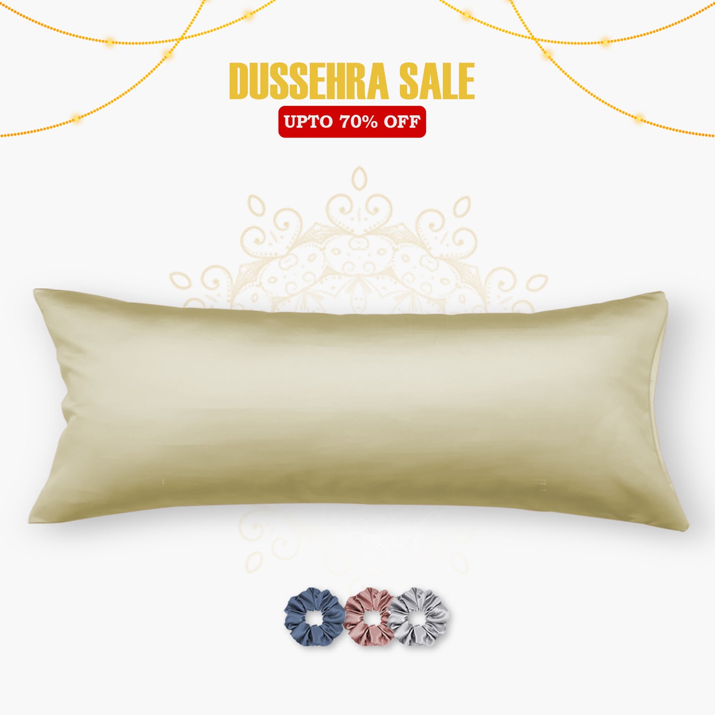 Satin Cuddle Pillow Cover  - Set of 1