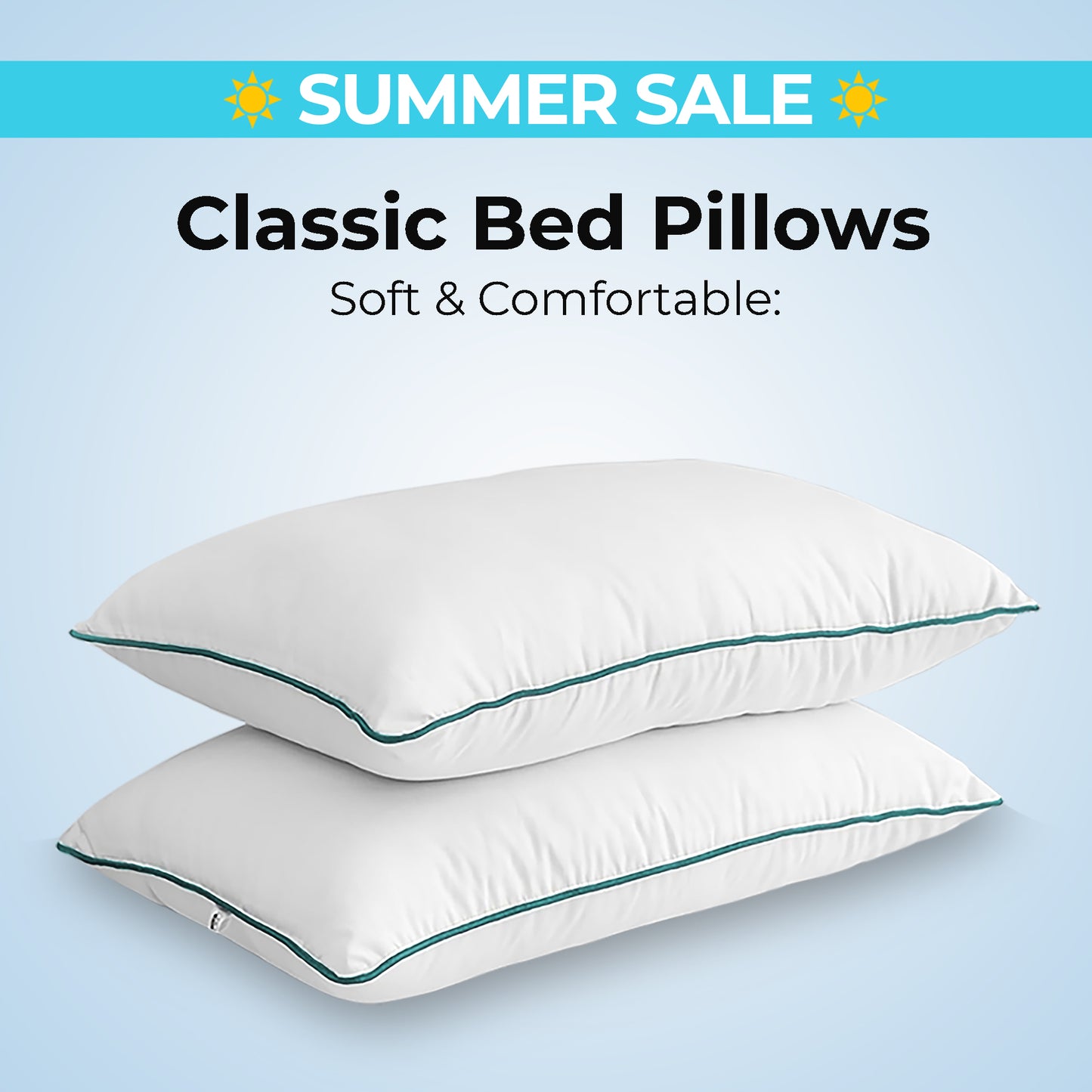 Classic Bed Pillows (Soft & Sturdy)