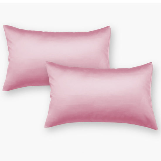 Lavender Satin Pillow Covers - Set of 2 - Seevo.in