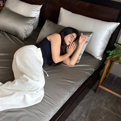 Maroon Satin Pillow Covers - Set of 2 (With 3 Free Scrunchies) - Seevo.in